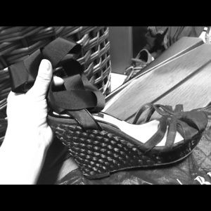 White House Black Market Tie up Wedges